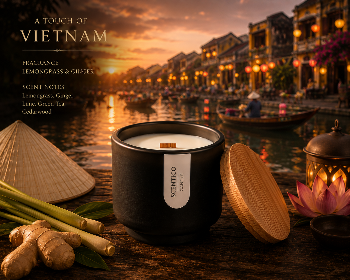 Touch of Vietnam 🇻🇳 Fragranced Soy Wax Candle